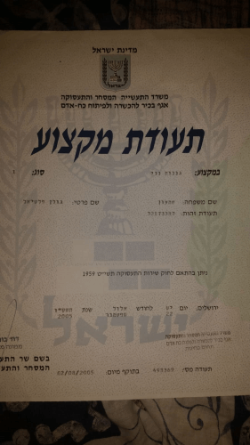 תעודת מקצוע